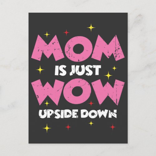 Mothers Day gift idea MoM means Wow Postcard