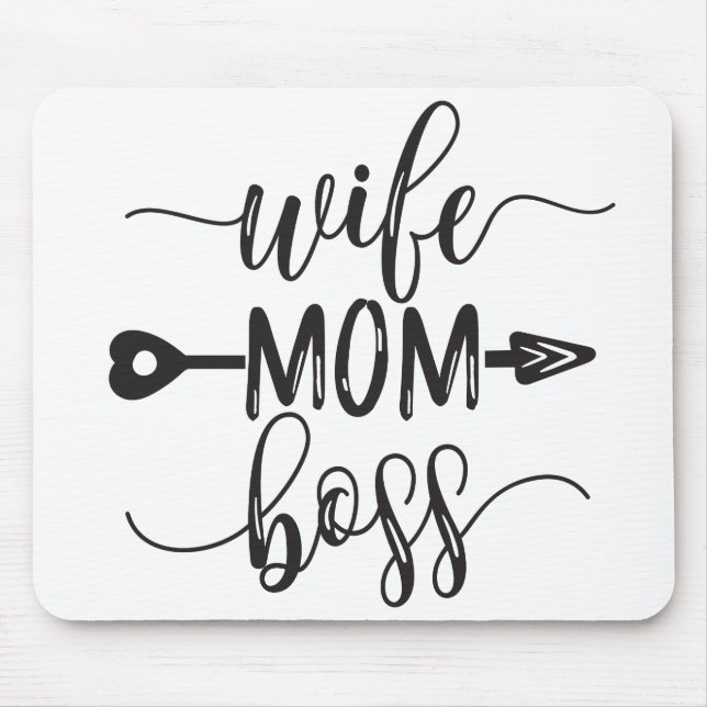 Mother's Day Gift Ideas Wife Mom Boss Mouse Pad (Front)