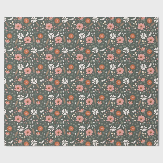 Mother's Day Gift | Let's Be Wildflowers Wrapping Paper (Flat)