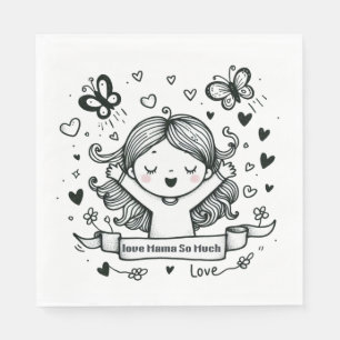 Mother's Day Gift   Love Mama So Much Napkins