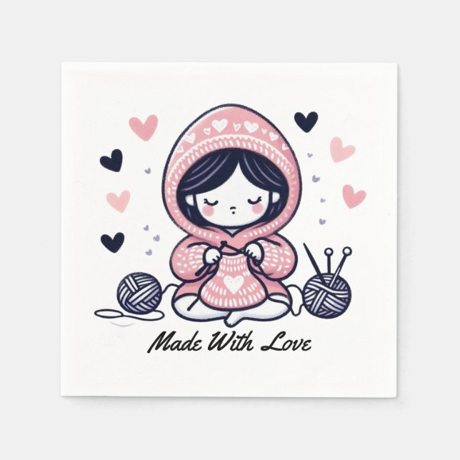 Mother's Day Gift | Made With Love Napkins (Front)