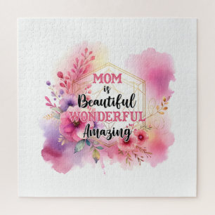 Mother's Day Gift Mom Is Wonderful Jigsaw Puzzle