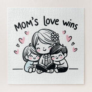 Mother's Day Gift Mom's Love Wins Jigsaw Puzzle