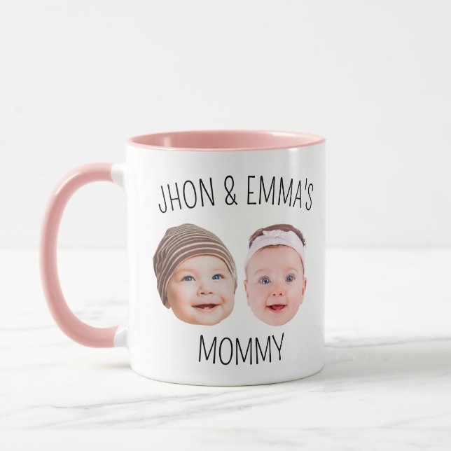 Mother's Day Gift Mug, Personalized Face Photo Mug (Left)