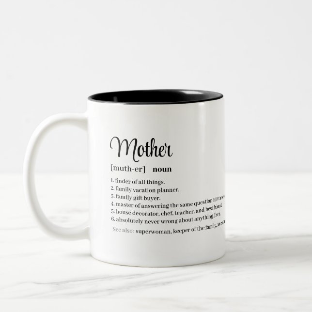Mother's Day Gift Personalized Mom Definition Mug (Left)