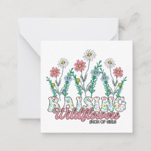 Mother's Day Gift   Raising Wildflower Mom Of Girl Note Card