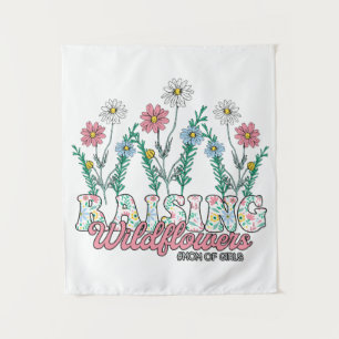Mother's Day Gift Raising Wildflower Mom Of Girl Tapestry