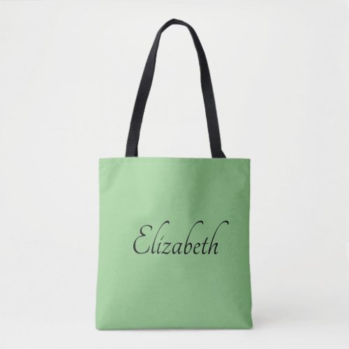 Mothers Day Gift Replace Your Name Text Sage Green Tote Bag