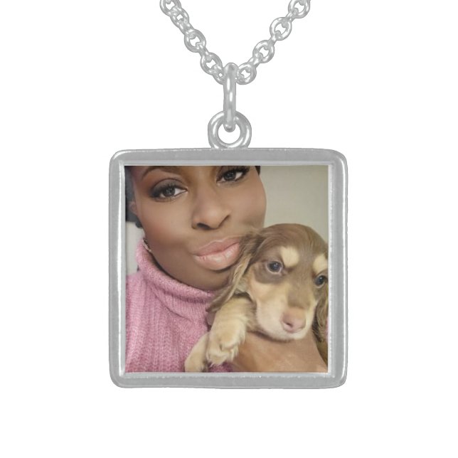 Mother's Day Gift - Sterling Silver Photo Necklace (Front)