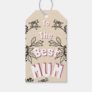 Mothers Day Gift Tag with Floral Mum Theme