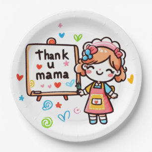 Mother's Day Gift Thank You Mama Paper Plates