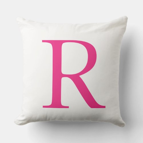 Mothers Day Gifts Birthdays Pink Monogram Name Outdoor Pillow