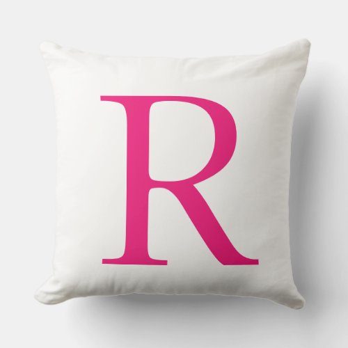 Mothers Day Gifts Birthdays Pink Monogram Name  Throw Pillow