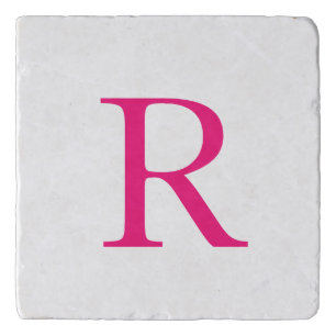 Mother's Day Gifts Birthdays Pink Monogram Name  Trivet