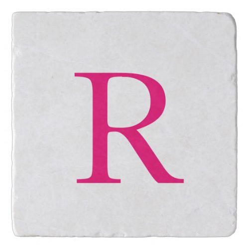 Mothers Day Gifts Birthdays Pink Monogram Name  Trivet