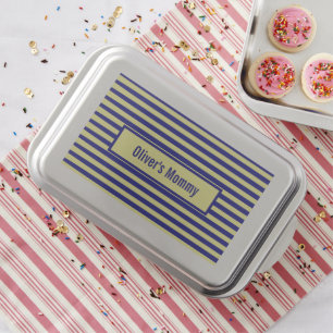 Mother's Day Gifts Custom Child Name Yellow Blue Cake Pan