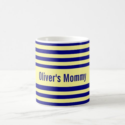 Mothers Day Gifts Custom Child Name Yellow Blue Coffee Mug