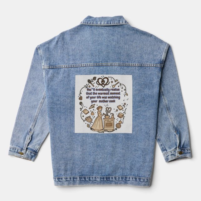 mother's day gifts denim jacket (Back)