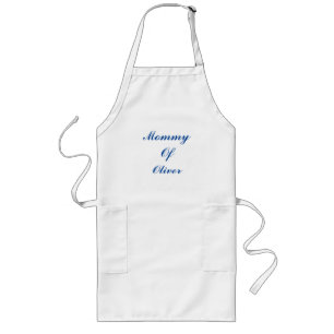 Mother's Day Gifts For Mom Blue White Custom Name Long Apron
