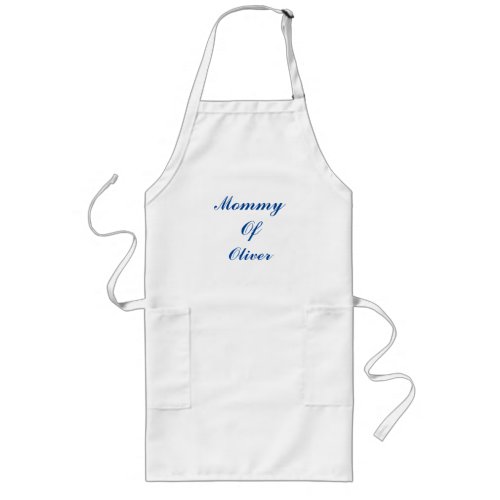 Mothers Day Gifts For Mom Blue White Custom Name Long Apron