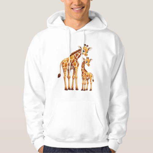 Mothers Day Giraffe Cute and Colorful Design  Hoodie