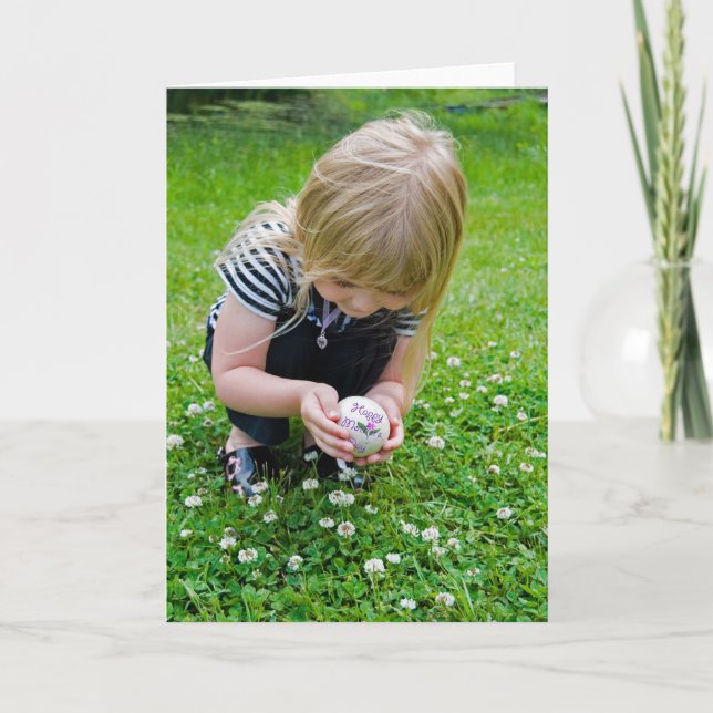 Mother's Day Girl with Egg Card (Front)