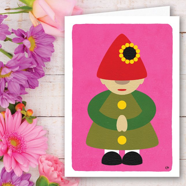 Mother's Day Gnome on Pink Card (Creator Uploaded)