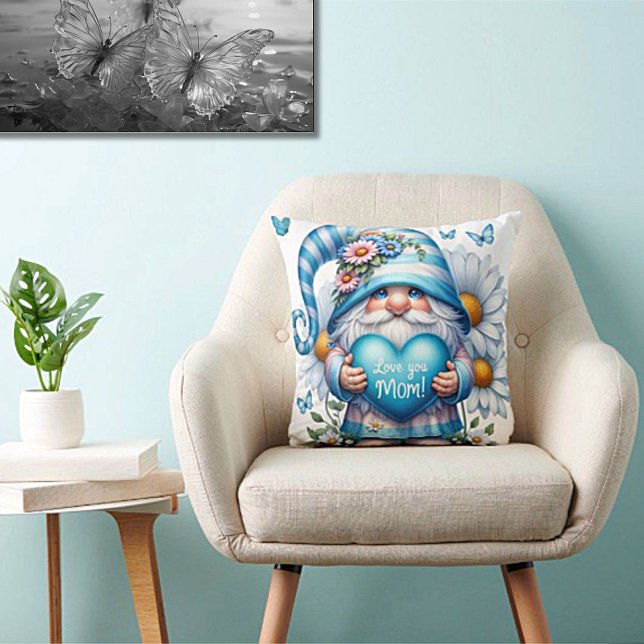 Mother's Day Gnome Throw Pillow (Creator Uploaded)