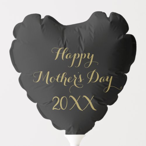 Mothers Day Golden Gold Black Elegant Classy Balloon