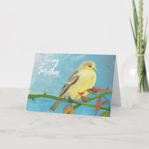 Mother's Day Goldfinch Letterpress Thank You Card