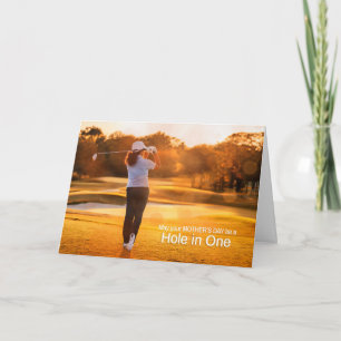 Mother's Day Golfer Golf Sports Theme Holiday Card