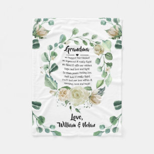 Mother's Day Grandma Grammy Nana from Grandkids Fleece Blanket
