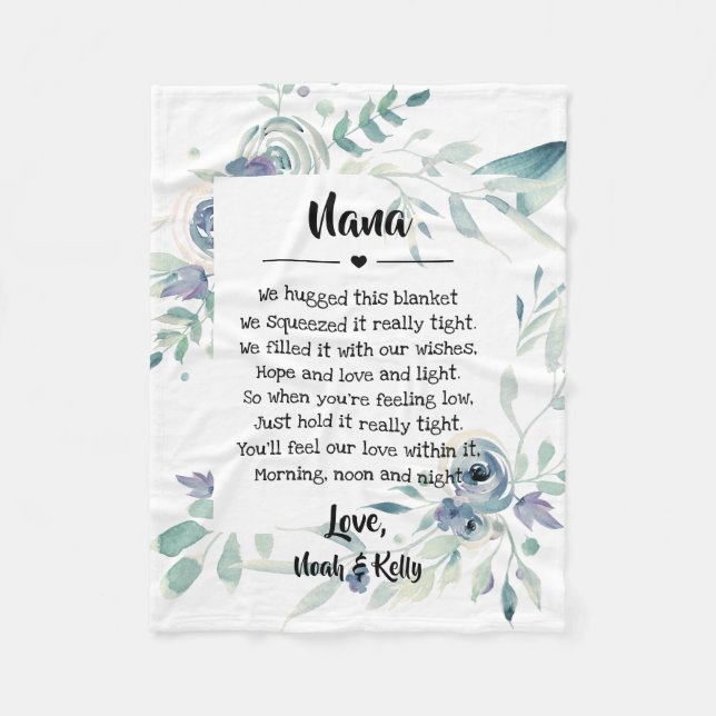 Mother's Day Grandma Grammy Nana from Grandkids Fleece Blanket (Front)