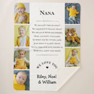 Mother's Day Grandma Grammy Nana from Grandkids Sherpa Blanket