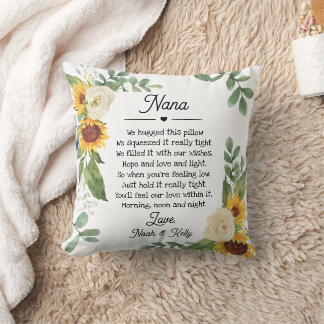 Mother's Day Grandma Grammy Nana from Grandkids Th Throw Pillow (Blanket)