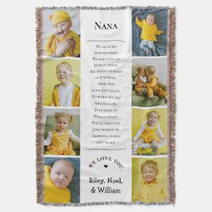 Mother's Day Grandma Grammy Nana from Grandkids Throw Blanket