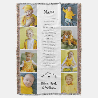 Mother's Day Grandma Grammy Nana from Grandkids Throw Blanket