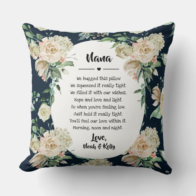 Mother's Day Grandma Grammy Nana from Grandkids Throw Pillow (Front)
