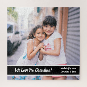 Mother's Day Grandma Photo Gift Custom Puzzle