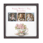  Mother&#39;s Day Grandma Teacup Flowers   Gift Box