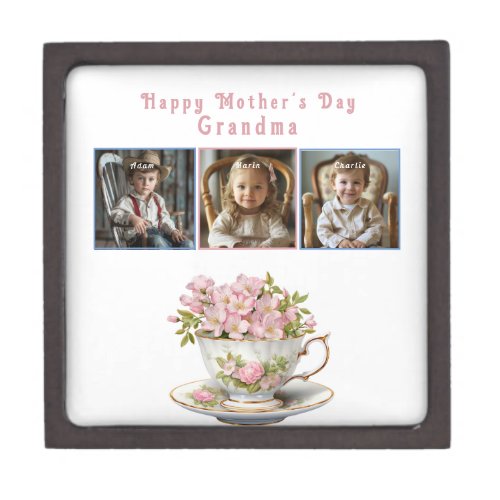  Mothers Day Grandma Teacup Flowers   Gift Box