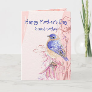 Mother's Day Grandmother Bluebird Garden Bird Card