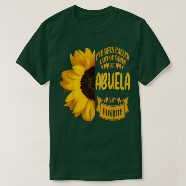 Mothers Day Grandparents Day Big Sunflower Abuela  T-Shirt (Design Front)