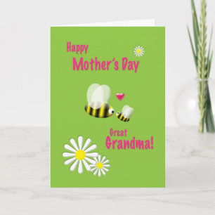 Mother's Day Great Grandma Busy Bees Card