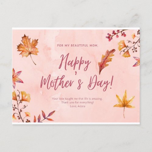 Mothers day greeting card