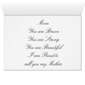 Mothers Day Greeting Card (Inside Horizontal (Bottom))