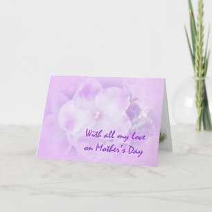 Mother's Day Greeting Card - African Violets