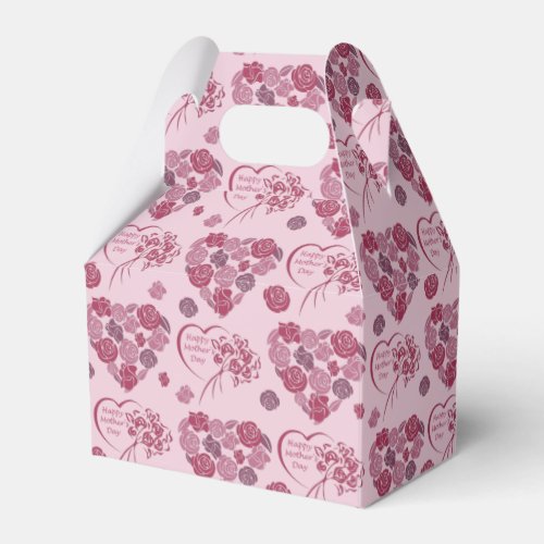 Mothers Day Heart Bouquet Pattern Favor Boxes