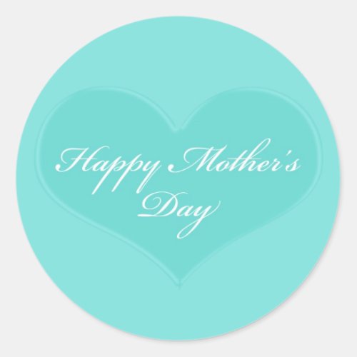 Mothers Day Heart Classic Round Sticker