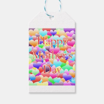 Mother's Day Hearts Gift Tags by BlakCircleGirl at Zazzle